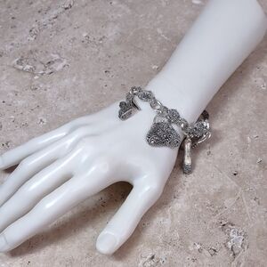 Shoes & Purses Silvertone Charm Bracelet